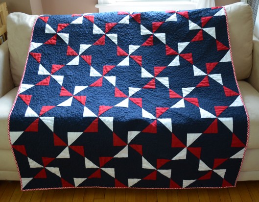 Fourth of July pinwheel quilt